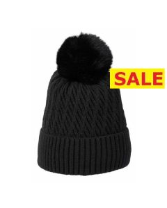 Strickmütze mit abnehmbarem Bommel, Cheval de Luxe