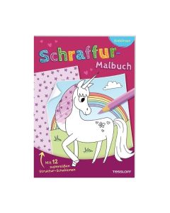 TESSLOFF Schraffur-Malbuch Einhörner