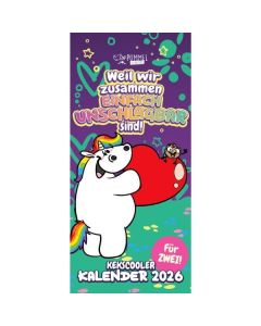 Wandkalender PUMMELEINHORN für Zwei, 2026