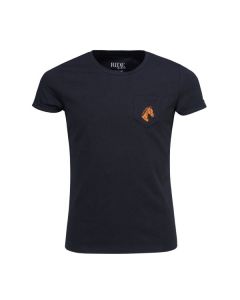 RIDE now T-Shirt mit Pferdekopfstickerei (Kinder)