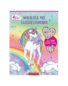 COPPENRATH Malblock mit Glitzersteinen Einhorn-Paradies