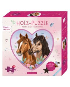 DIE SPIEGELBURG Holz-Puzzle Pferdefreunde