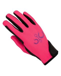 black forest kids Kinder-Reithandschuhe PINKY mit Print