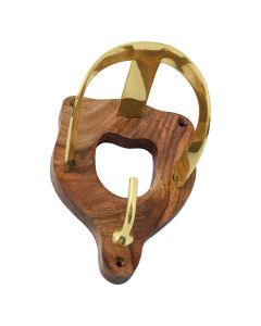 Trensenhalter Messing Holz