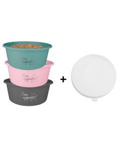 WALDHAUSEN Futterschale mit Deckel 5 Liter