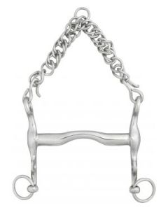 Reitkandare aus Edelstahl, mit kurzen Anzügen