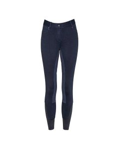 Gesässeinsatz-Reithose Genua Bio für Damen, black forest