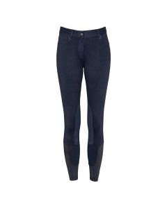Kniebesatz-Reithose Genua Bio, black forest