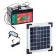 AKO Solarset 5 Watt - Solarmodul 5W und AGM Akku 12 V inkl. Laderegler und Netzteile
